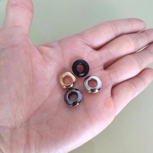 Wholesale 100sets/lot No Sew metal brass eyelets with washer 6mm*12.5mm small round metal grommets 4color free shipping