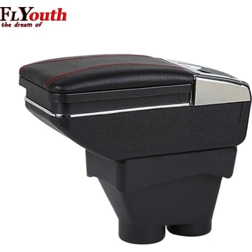 For Peugeot 208 2014-2018 Car Armrest Box Central Store Content Box Products Interior Armrest Storage Car-Styling Accessories