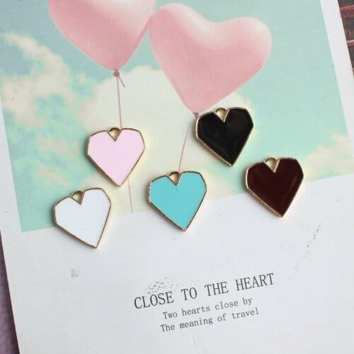 10PCS Cute Small Love Heart Nacre Charms For Jewelry Diy Making Earring Necklace Keychain Bracelet Pendants Material Accessories