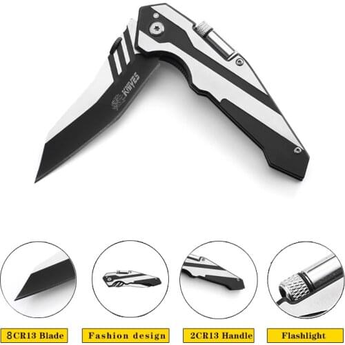 Folding Knife 8Cr13 Blade Hunting Knives Pocket Outdoor Knife EDC Tool for Self-Defense Survival Climbing Riding Camping