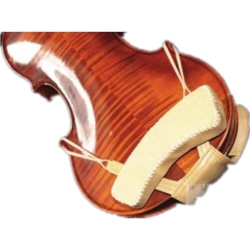 Violin shoulder pad +Chinrest Cover two-in-one Geniune Leather Super comfortable