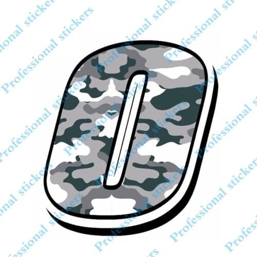 Funny 13cm x 10cm Car Styling Racing Numbers Vinyl CAMOUFLAGE GRAY Stickers Motocross Car Decal Moto Auto ATV BIKE Decor