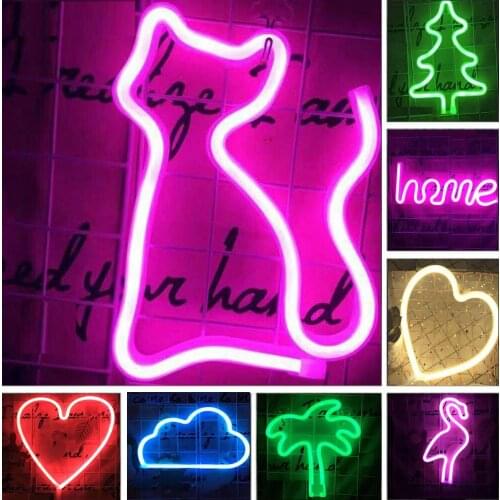 LED Neon Sign Neon Signs LED Light With Acrylic Back For Bar Store Beer KTV Club Party Art Wall Decor Various styles USB Battery