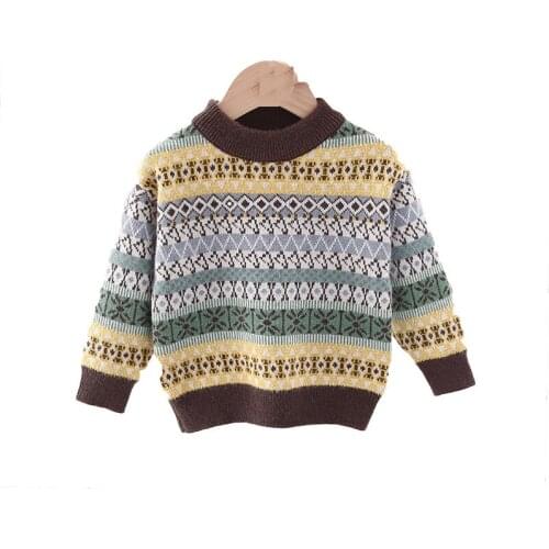 Baby Boys Sweater Autumn Winter Childrens Knit Pullover Sweaters Korean Kids Girls Knitting Clothes