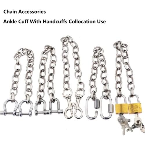 Thin Chain Accessories Handcuffs Ankle Cuff Chain C-shaped U-shaped Invisible Buckle Couples Sex Products Adults Games Toys