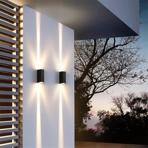 10W 20W Outdoor Waterproof Narrow Wall Lamp Courtyard Hotel Wall Corridor LED Spotlight Creative Narrow Beam Porch Light