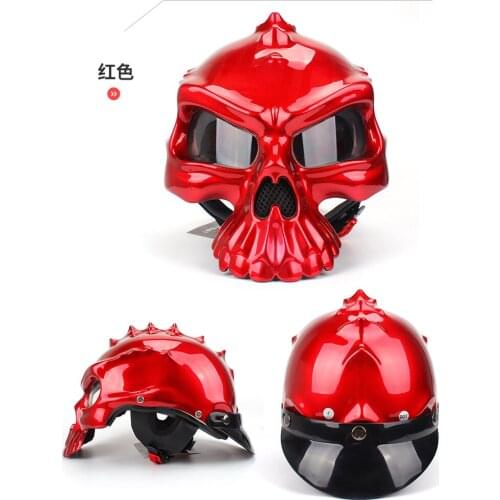 Universal Motorcycle Helmet Retro Casque Half Face Helmet Breathable Skull Helmet For Yamaha FZ1 FAZER FZ6 FZ6R FZ8 MT-07 MT-09