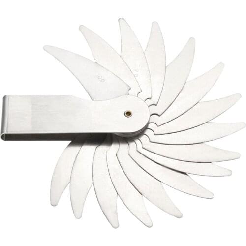 Uxcell Radius Gauge Set 52-100mm 16 Plates Stainless Steel Machinist Tool