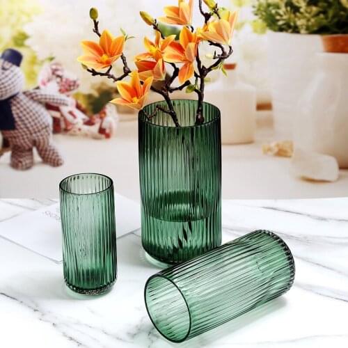 Vase Glass Transparent Living Room Arrangement Decorations Home Decor Water Lily Rich Bamboo Flower Simple Nordic Style Creative