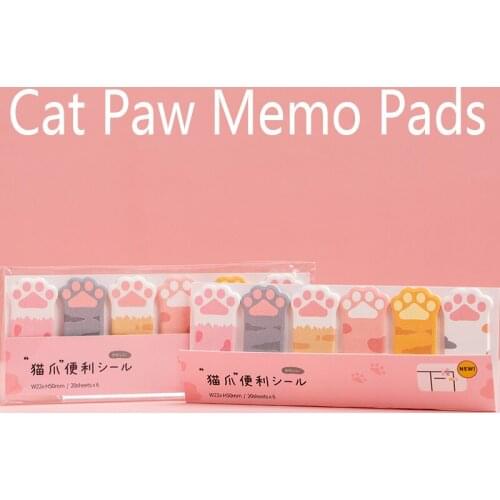 1X Cute Pink Warm Heart Cat Claw Memo Pads To Do List Notes Pads Kids Student Paper Stationery