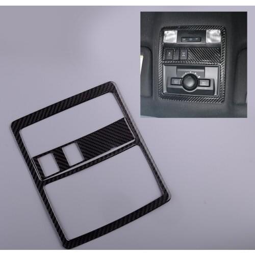 1 Set Front Row Reading Light Cover Frame Trim Bezel Car Carbon Fiber Black Fit for Toyota Tacoma 2015 2016 2017 2018 2019 2020