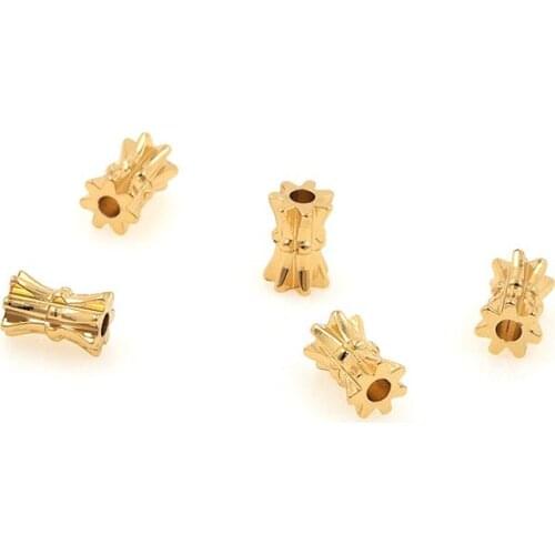 10PCS Creative Gold Accessories, Exquisite Spacer Beads, Fashion Handmade Bracelets, DIY Jewelry Making Supplies 5.9x4mm