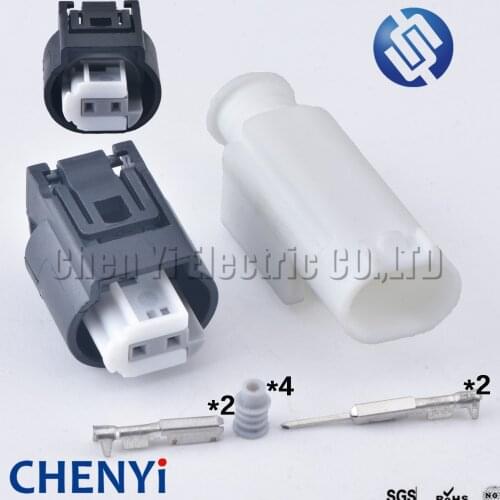 2 set 2 Pin Female Auto waterproof connector Car outdoor temperature sensor abs wheel speed plug connector 1718555-1 for BMW