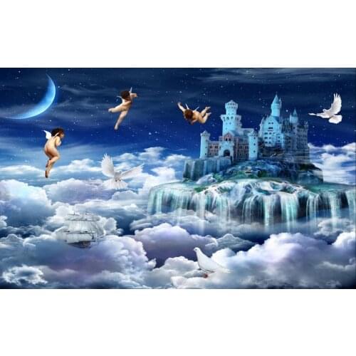 Customize 3d murals Angel Paradise wallpaper rolls for wall 3d Living room bedroom house improvement wall paper mural 3d