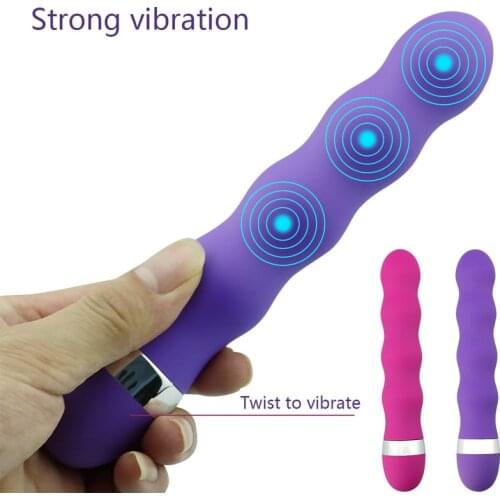 Cheap Magic Wand Vibrator Dildo Sex Toys For Women Vaginal Massager G Spot Stimulater Anal Plug Vibrator Masturbator AV Stick