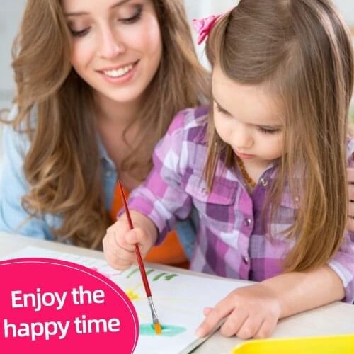 Children Paintbrushes Washable Paint Brushes Sponge Painting Brush Set for Toddler Kids Early DIY Learning Toys Art Supplies