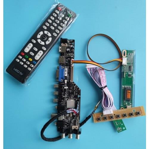 For LTN160AT01 1366X768 Controller panel 1driver lamps Board HDMI-compatible TV VGA USB AV RF DVB-T DVB-CLCD DVB-T2 30pin