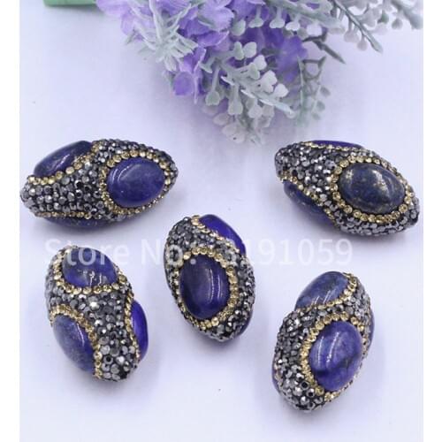 Elegant and retro blue marble bead accessories simple handmade beads a package of ten