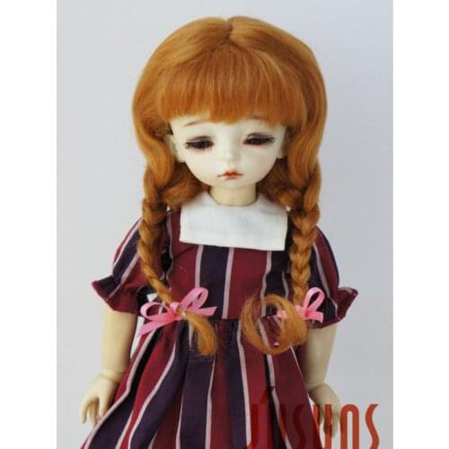 JD2031 1/6 mohair BJD doll wigs 6-7inch YOSD Long Lovly Anna braid wig