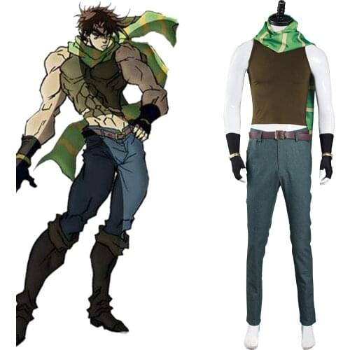 JoJo‘s Bizarre Adventure Part 2: Battle Tendency Joseph Joestar Cosplay Costume Pants Vest Outfits Halloween Carnival Suit