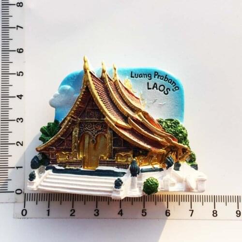 Laos Luang Prabang creative tourism commemorative three-dimensional painted crafts magnet refrigerator stickers