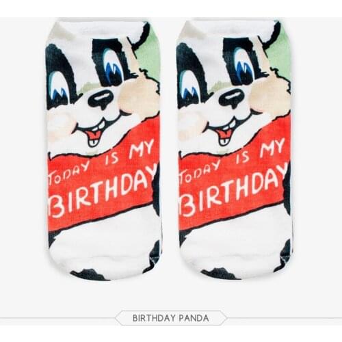 2016 fashion 3D printed animal panda cotton Casual Harajuku fuzzy socks Low Cut Ankle Socks