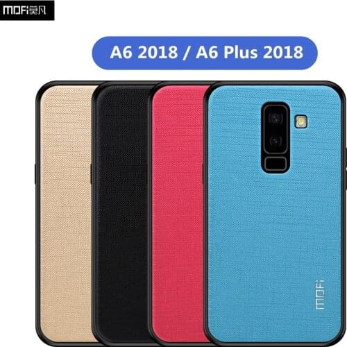 MOFi For Samsung Galaxy A6 A6 Plus 2018 Case Cover PC +TPU + Cloth Cases A6+ 2018 Cover Capa Full Protection Phone Cases