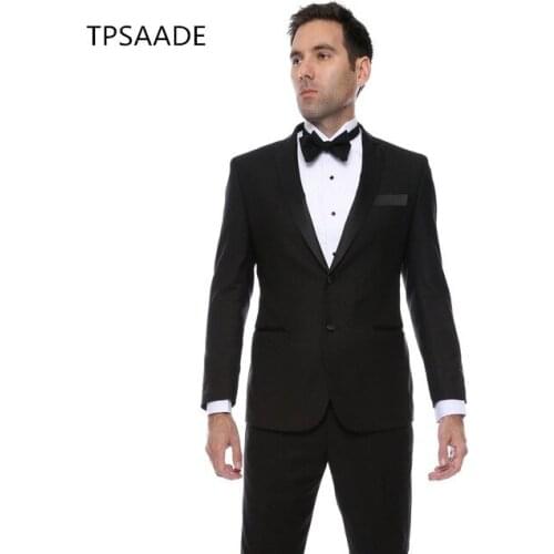 TPSAADE Mens Super Slim Fit Groom Tuxedos 2019 New Groomsmen Mens Wedding Prom Suits Custom Made (Jacket+Pants+Tie+Vest) 2019