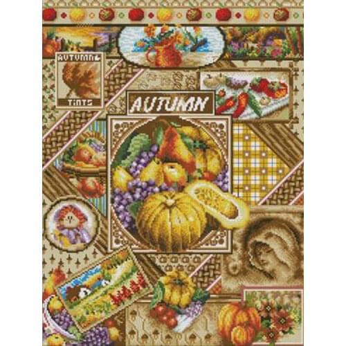 Harvest of autumn patterns Counted Cross Stitch 11CT 14CT 18CT Cross Stitch Kits Embroidery Needlework Sets