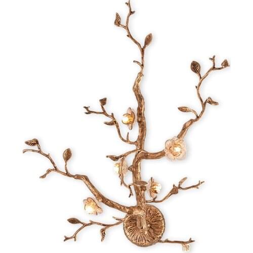 Nordic brass wall lamp creative gold wall light for home indoor use