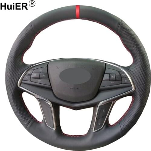 Hand Sewing Car Steering Wheel Cover Volant Braid on the Steering wheel For Cadillac CT6 2016 - 2018 2019 2020 XT5 2016-2020