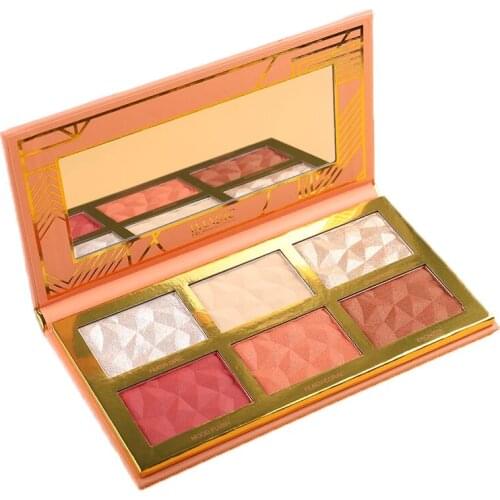 IMAGIC New 6-color Hybrid Highlight Blush Palette Rouge Makeup Blush Palet Blush Contour Shadow Facial Cosmetics 175g