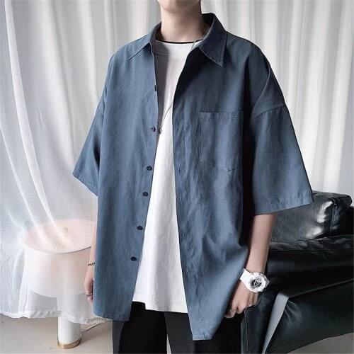 Casual Summer Short Sleeve Shirts Men Fashion Shirt Homme Hip Hop Shirts Male Harajuku Tops Streetwear Punk Funny Blouse Shirt