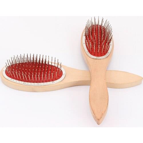 Professional Anti Static Wood Comb Detangling Steel Tooth Wig Hair Extensions Travel Mini Wig Styling Products Hair Brushes