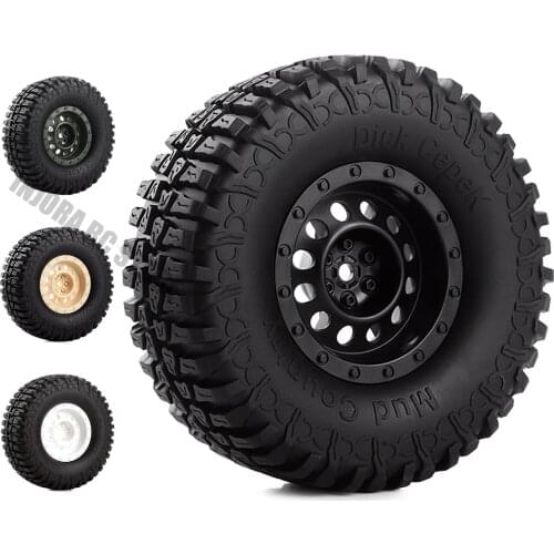 1.9 inch 4Pcs/Set Rubber Tires&Plastic Wheel Rim for 1:10 RC Rock Crawler Axial SCX10 90046 AXI03007 Tamiya CC01 D90