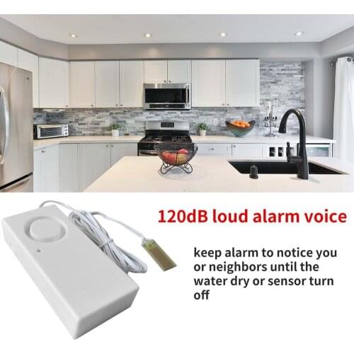 High performance detection water leakage alarm sensor 120dB water level alarm home safety alarm system working alone