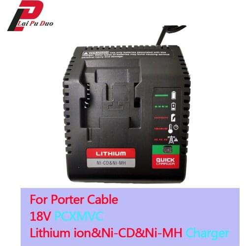 PCXMVC 18V Lithium ion&Ni-CD Battery Charger PCMVC PCLMVC For Porter Cable 18V PC18B-2 PC18BLX PC18BLX PC489N