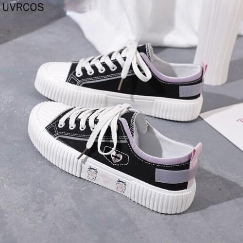 Womens Sports Shoes Fashion Womens Sneakers 2021 Canvas Shoes for Women Cartoon Pictures Student Running Shoes Female Shoes