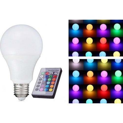 10pcs b22 remote control Discoloration light bulb e27 110v LED E27 220v rgb B22 colorful led lamp remote control colors bulb