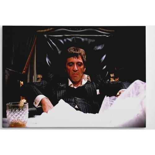 100%Handmade Oil Painting Hand Al Pacino Gallery Wrapped Canvas Wall Art