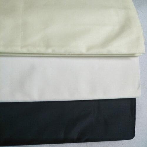 100x160cm Classic Plain Black White Light Yellow Colors Cotton Fabric For DIY sewing Doll Cloth bedding quilting