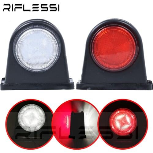 2 x Truck Trailer Parking Lights 12V 24V LED Position Lamp Lorry Tractor Rear Light Side Marker Signal Lamps Red White