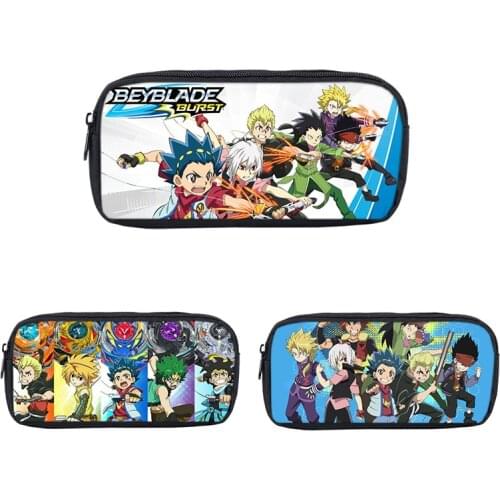 Japan Anime beyblade burst G-Revolution Large Capacity Pencil Books Case Fashion Style Stationery Storage School Pen Box Bag
