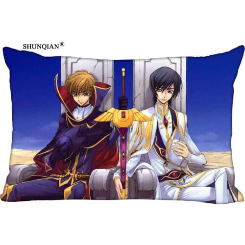 Code Geass Pillow Case (Two sides) High Quality Custom Zippered Rectangle soft Pillow cover Best gift