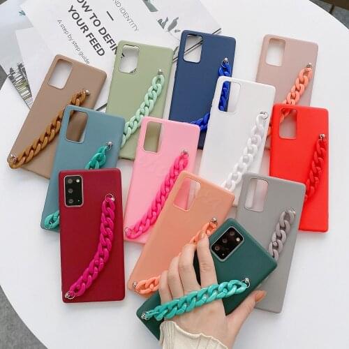 Bracelet Wriststrap Back Cover For OPPO Realme X7 7 X50 6 5 Pro Q 5i 5S C3 6i 6S Case Hand Chain Soft Silicone TPU Fundas Coque