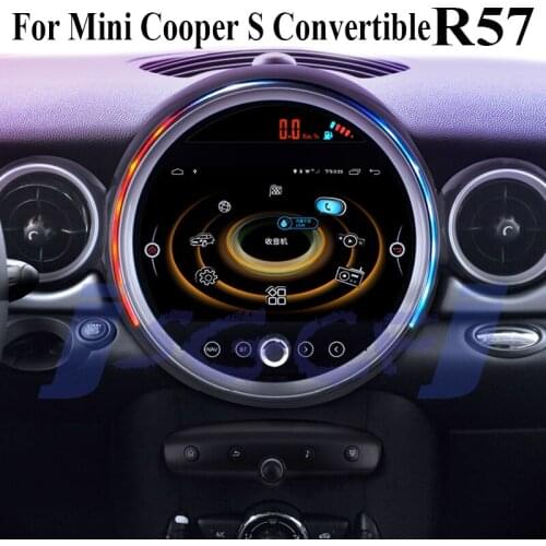 For Mini Cooper S MK2 Convertible R57 Car Stereo Audio Navigation GPS Accessories CarPlay With Ambient Light 360 BirdView Navi