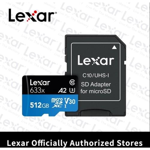 Lexar memory card 64gb micro sd 512gb tf card for Drone Gopro Dji Sport Camera 95MB/s 633X