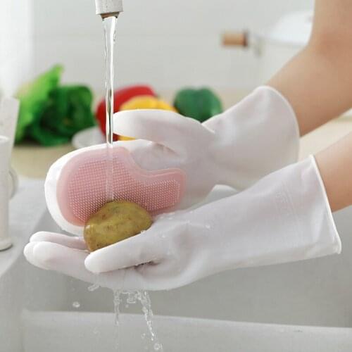 Kitchen Dishwashing Gloves Household Thickened Durable Waterproof Anti-scald Heat Insulation Housework Cleaning Gloves