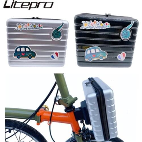 Litepro 10 Inch Plus Mini Bag Mobile Phone Suitcase Head Bags With Lovely Stickers For Folding Bicycle Bike