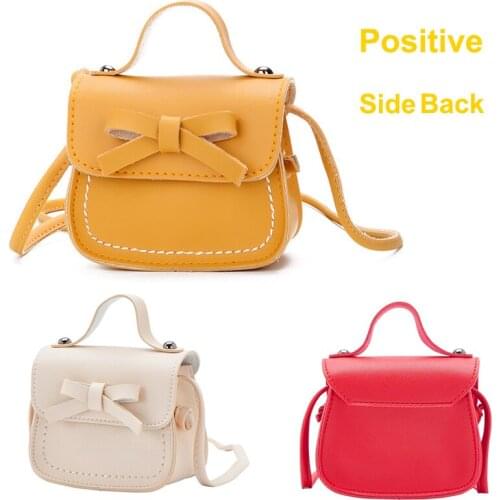 Fashion Childrens Mini PU Leather Handbag Cute Kids Coin Wallet Lovely Messenger Bag Baby Girls Handbag Shoulder Bag Purse Gift